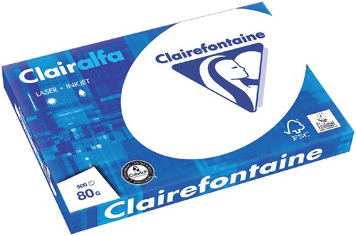 Papier  80g A3 Clairefontaine Clairalfa pk/500