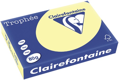Papier  80g A4 Trophée geel pk/500