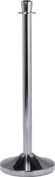 Afzetpaal Securit chrome 100CM incl voet 31CM
