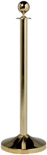 Afzetpaal Securit goud 100CM incl voet 31CM
