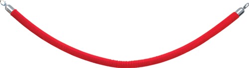 Koord afzetpaal Securit chrome 150CM rood-3