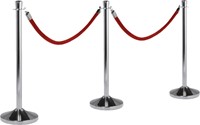 Koord afzetpaal Securit goud 150CM rood-2