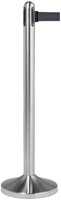 Afzetpaal Securit RVS 100cm rolband 210cm zwart