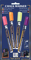 Krijtstift Securit SMA-100 rond 1-2mm assorti pk/4