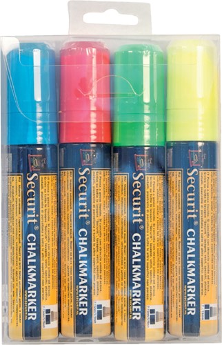 Krijtstift Securit SMA-720 blokpunt 7-15mm assorti pk/4