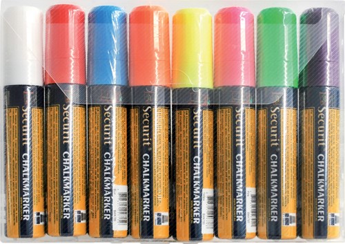 Krijtstift Securit SMA-720 blokpunt 7-15mm assorti pk/8