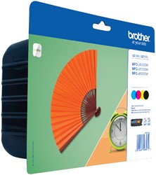 Inktcartridge Brother LC129XL Value Pack 1xzwart/3xkleur