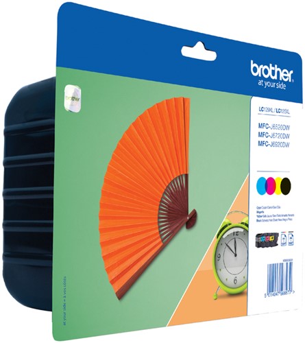 Inktcartridge Brother LC129XL Value Pack 1xzwart/3xkleur