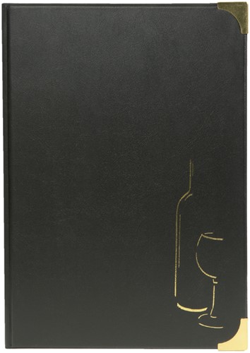 Wijnkaart Securit 4x 2 tas zwart-2