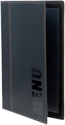 Menukaart Securit A5 1x 2 tas pu leer zwart