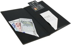 Betaalmap Securit 23x13cm pu leer zwart