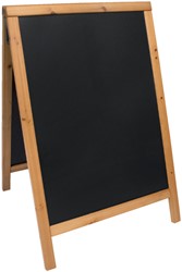 Stoepbord Securit 55x85x3cm teak hout