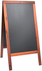 Stoepbord Securit 70x125x4cm mahonie hout