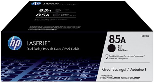 Tonercartridge HPCE285AD (85A) 1.6K x2 zwart duo-pak