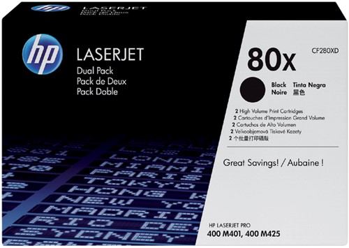 Tonercartridge HPCF280XD (80X) 6.9K x2 zwart duo-pak