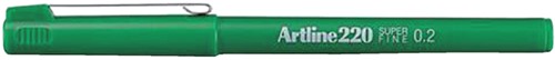 Fineliner Artline 220 rond 0.2mm groen