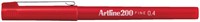 Fineliner Artline 200 rond 0.4mm rood
