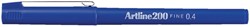 Fineliner Artline 200 rond 0.4mm blauw