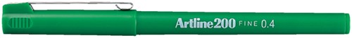 Fineliner Artline 200 rond 0.4mm groen