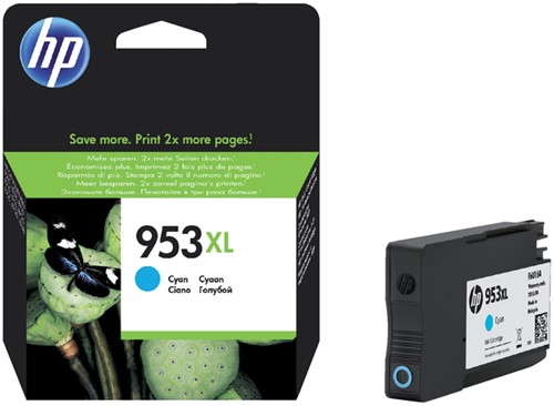 Inktcartridge HP F6U16AE (953XL) 1.6K cyaan