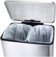 Afvalbak pedaalemmer 9L + 10L mat RVS-1