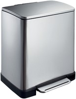 Afvalbak pedaalemmer 9L + 10L mat RVS
