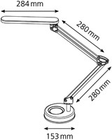 Bureaulamp Hansa led 4-star zilver-2