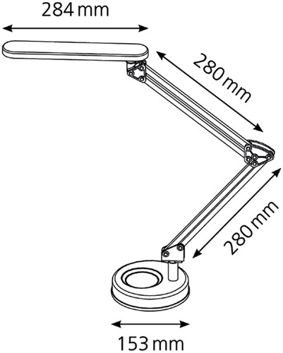 Bureaulamp Hansa led 4-star zwart-2