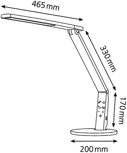 Bureaulamp Hansa led vario plus zilver-2