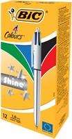 Balpen Bic 4-kleuren Shine -2