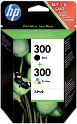 Inktcartridge HP CN637EE (300) zwart + kleur