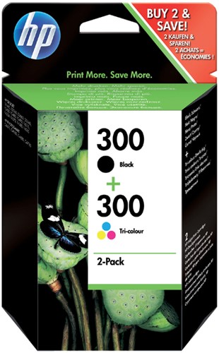 Inktcartridge HP CN637EE (300) zwart + kleur