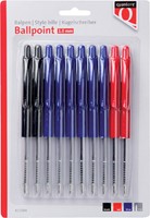 Balpen Quantore met drukknop assorti pk/10