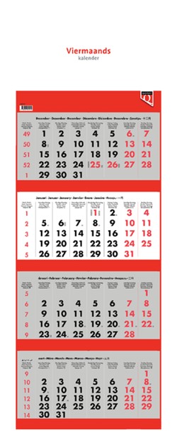 Quantore vier-maandskalender
