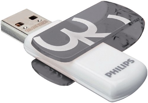 USB-stick 2.0 Philips Vivid Key Type 32GB grijs