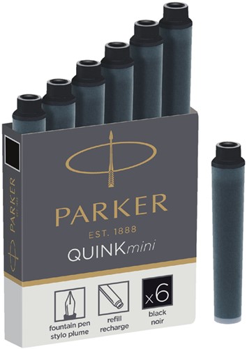 Inktpatronen Parker Quink mini voor Esprit zwart ds/6