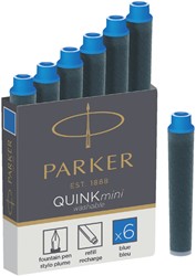 Inktpatronen Parker Quink mini voor Esprit blauw ds/6