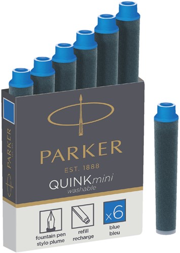 Inktpatronen Parker Quink mini voor Esprit blauw ds/6