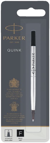 Rollerballvulling Parker 0.5mm F zwart blister