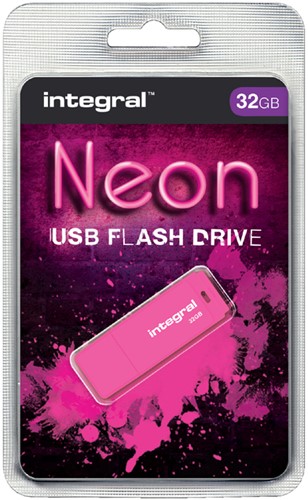 USB-stick 2.0 Integral FD 32GB neon roze