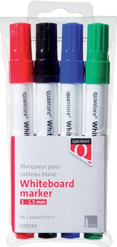 Viltstift whiteboard Quantore assorti pk/4