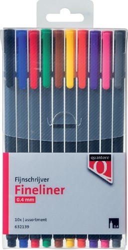 Fineliner Quantore assorti pk/10