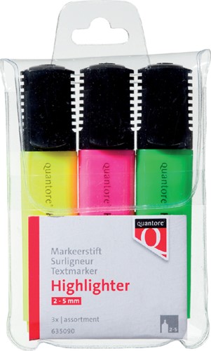Tekstmarker Quantore assorti pk/3