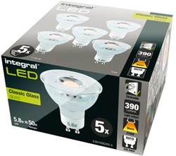 Integral ledlamp GU10 dimbaar