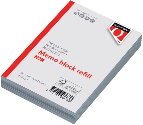 Memokubus navulset 140x90x20mm pk/200vel