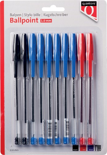 Balpen Quantore met dop assorti pk/10