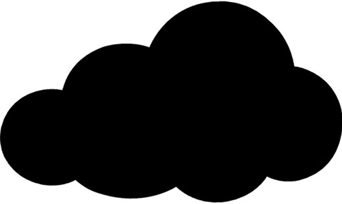 Krijtbord Securit wolk 48x29cm