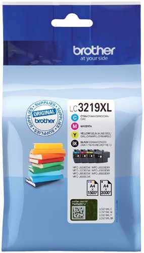 Inktcartridge Brother LC3219XL Value Pack 1xzwart/3xkleur
