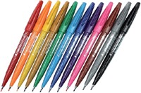 Brushstift Pentel Sign SES15C etui à 12 assorti-2