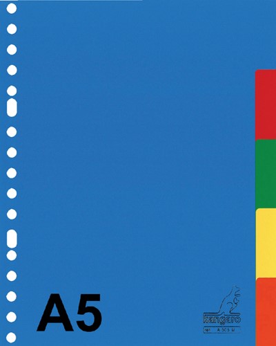 Tabbladen A5 5-tabs 17g. kleur PP